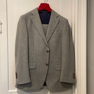 Suit supply gray pinstripe suit